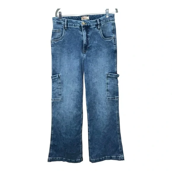 Kut From The Kloth Jodi High Rise Wide Leg  Blue Denim Women's Jeans  Size 12 - Picture 5 of 16